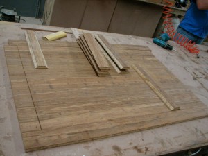 Strand Woven Bamboo coffee table - cutting up the board based on the cutting list
