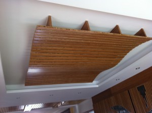 Bamboo panels used to create a feature of your ceiling